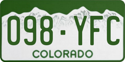CO license plate 098YFC