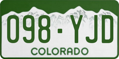 CO license plate 098YJD