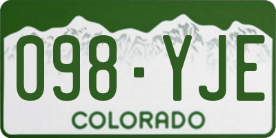 CO license plate 098YJE