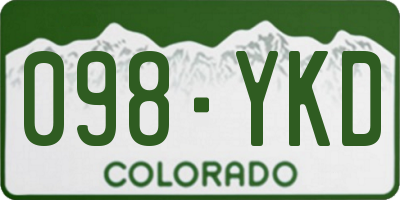 CO license plate 098YKD