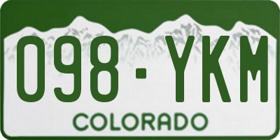 CO license plate 098YKM