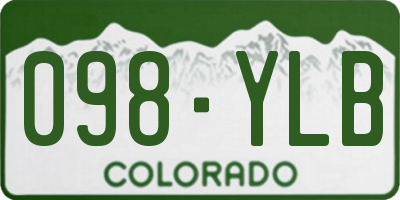 CO license plate 098YLB