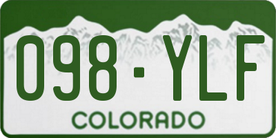 CO license plate 098YLF