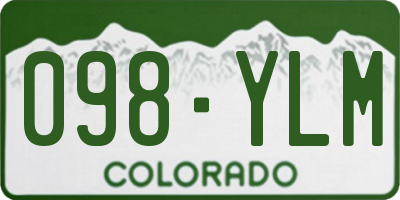 CO license plate 098YLM