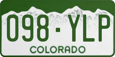 CO license plate 098YLP