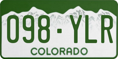 CO license plate 098YLR