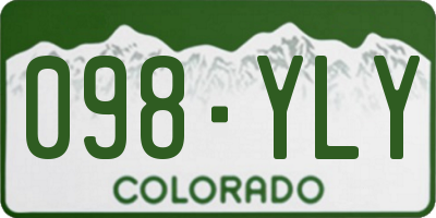 CO license plate 098YLY