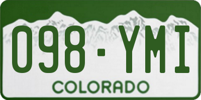 CO license plate 098YMI