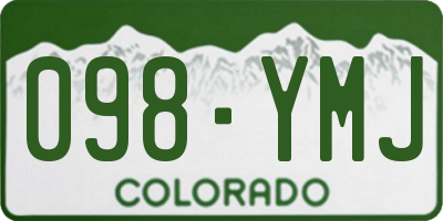CO license plate 098YMJ