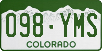 CO license plate 098YMS