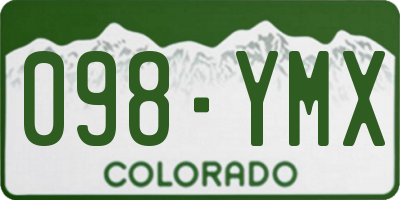 CO license plate 098YMX