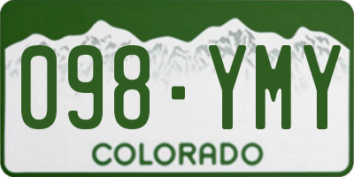 CO license plate 098YMY