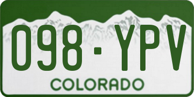 CO license plate 098YPV