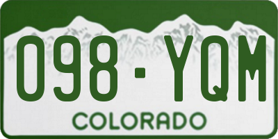 CO license plate 098YQM
