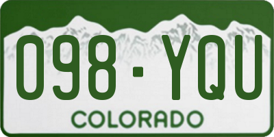 CO license plate 098YQU