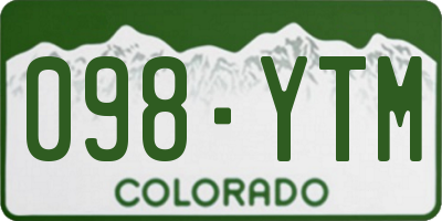 CO license plate 098YTM