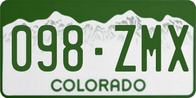 CO license plate 098ZMX