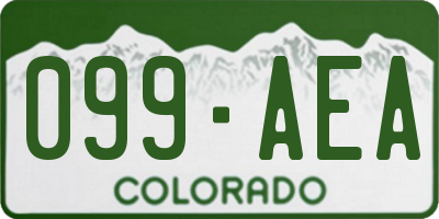 CO license plate 099AEA