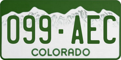 CO license plate 099AEC