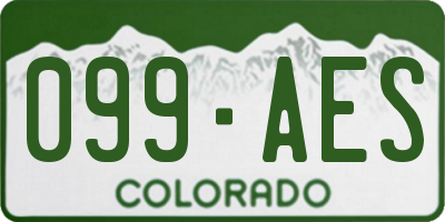 CO license plate 099AES