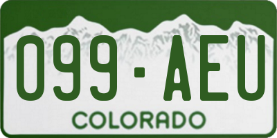 CO license plate 099AEU