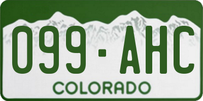 CO license plate 099AHC