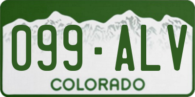 CO license plate 099ALV
