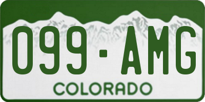 CO license plate 099AMG