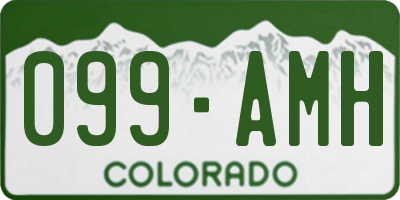 CO license plate 099AMH