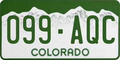 CO license plate 099AQC