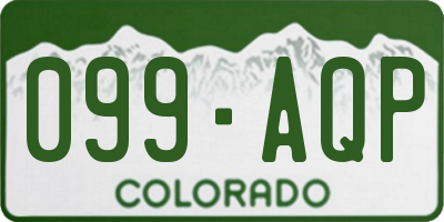 CO license plate 099AQP