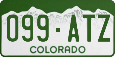 CO license plate 099ATZ