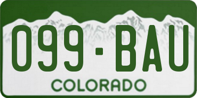 CO license plate 099BAU