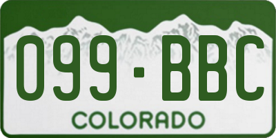 CO license plate 099BBC