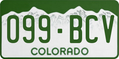 CO license plate 099BCV