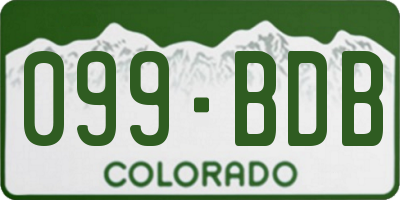 CO license plate 099BDB