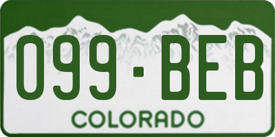 CO license plate 099BEB