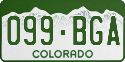 CO license plate 099BGA