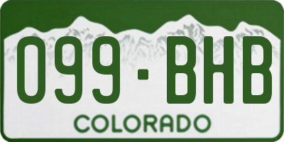 CO license plate 099BHB
