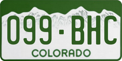 CO license plate 099BHC