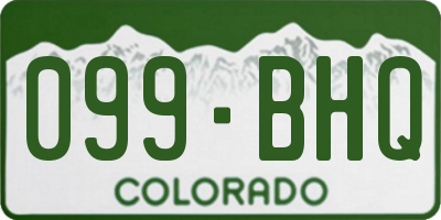 CO license plate 099BHQ