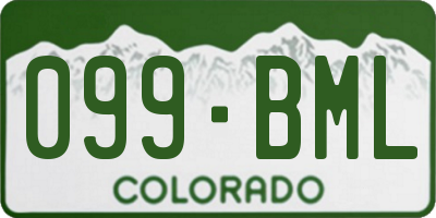CO license plate 099BML