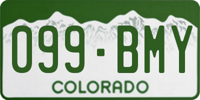 CO license plate 099BMY