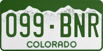 CO license plate 099BNR