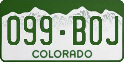 CO license plate 099BOJ