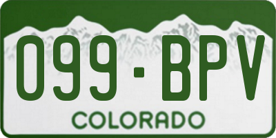 CO license plate 099BPV