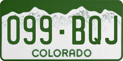 CO license plate 099BQJ