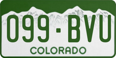 CO license plate 099BVU