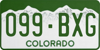 CO license plate 099BXG