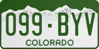 CO license plate 099BYV